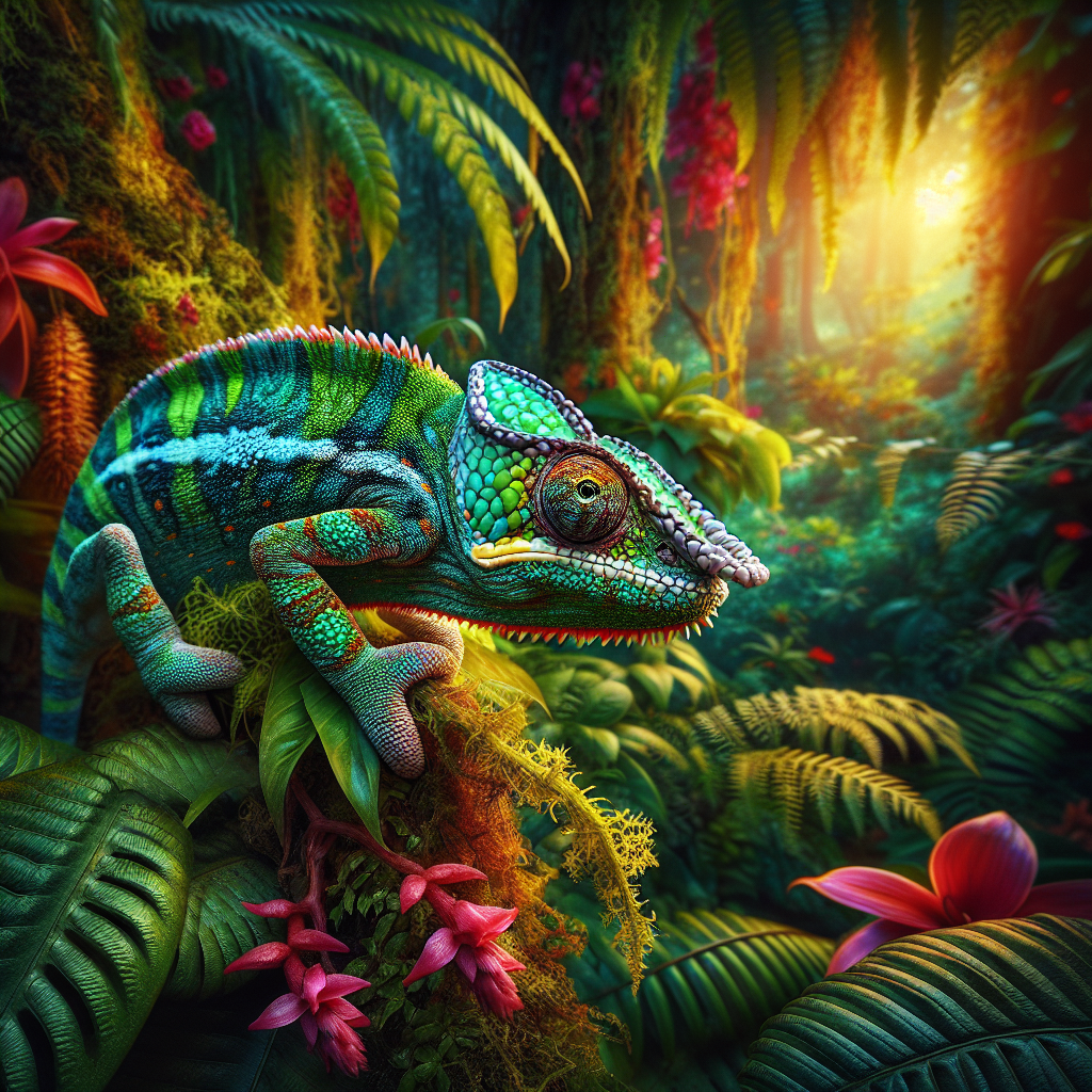 Fiche espèce : Caméléon panthère