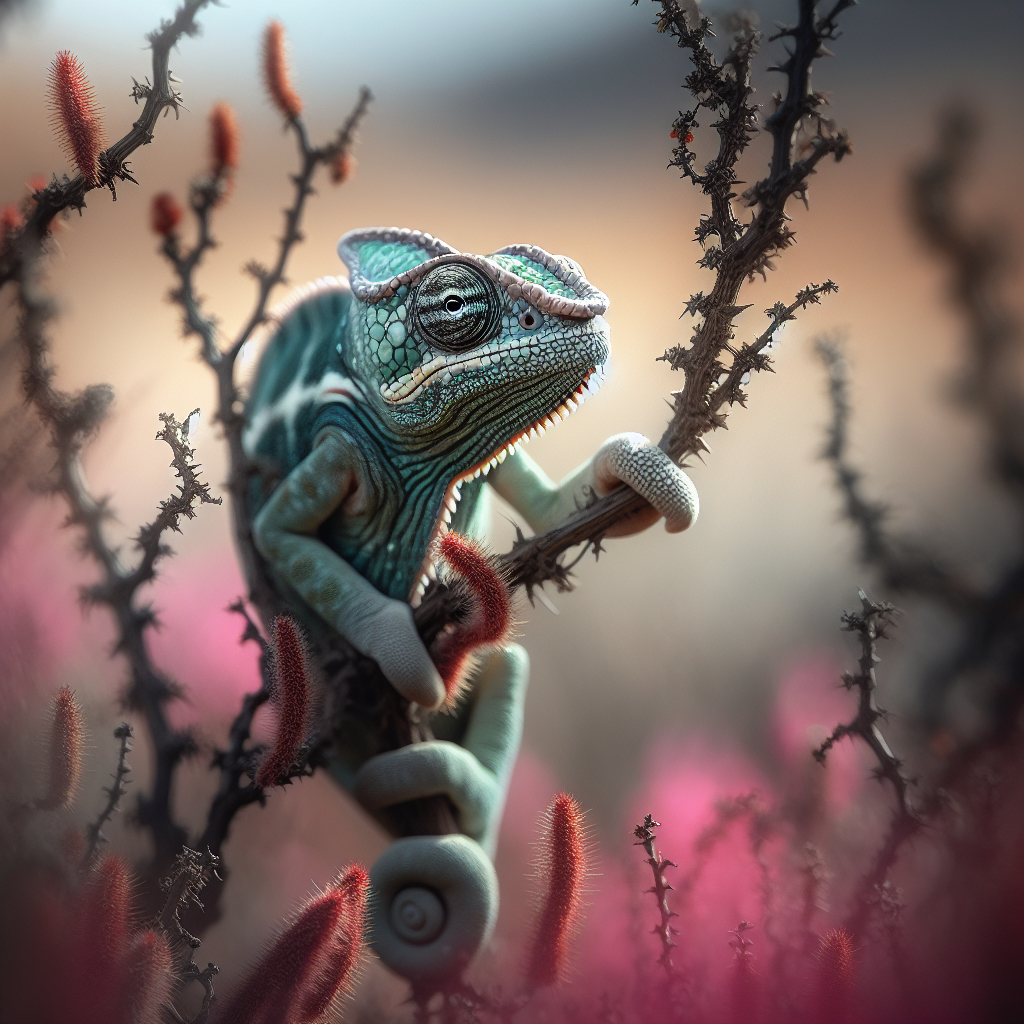 Fiche espèce : Caméléon à nez fourchu