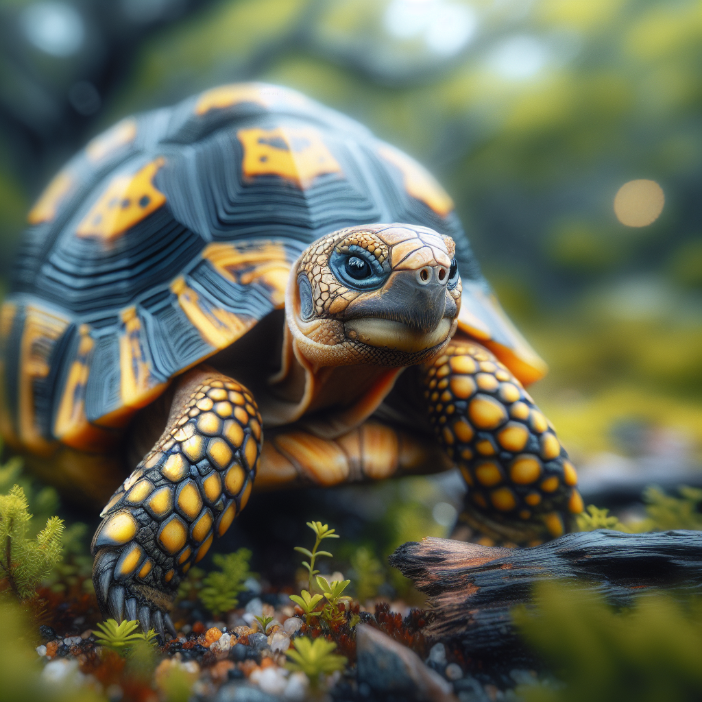 Fiche espèce : Tortue charbonnière à pattes jaunes